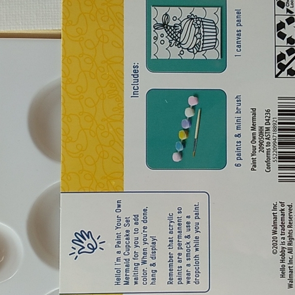 Hello Hobby Toys Hello Hobby Paint Your Own Mermaid 6 X 8 Inches 8